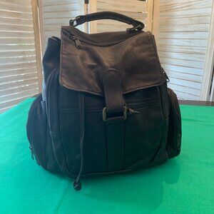 NEW Brown Leather Backpack Bag Rucksack